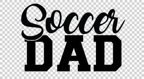 Soccer Dad Text With Script typography mixed font black Illustrazione stock