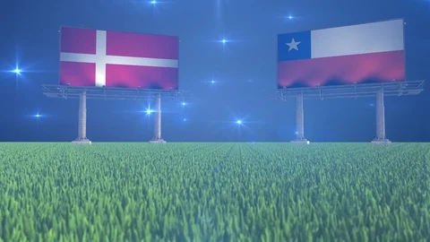 Soccer Denmark versus Chile Stock Footage 92036385