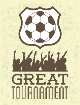 Soccer design over pattern  background  vector illustration Illustrazione stock