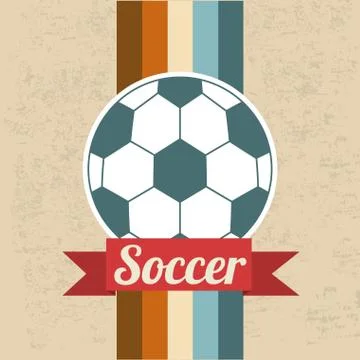 Soccer design over pattern background  vector illustration Ilustração Stock