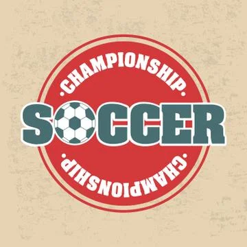 Soccer design over pattern  background  vector illustration Illustrazione stock