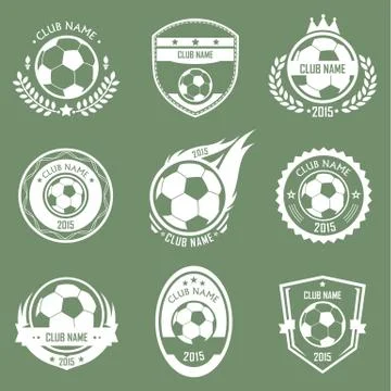Soccer emblems Stock Illustration