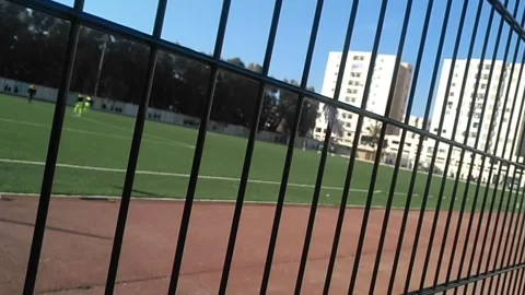Soccer fan behind scene Stock Footage 159745245