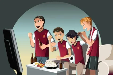 Soccer fans Illustrazione stock