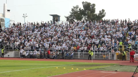 Soccer fans jumping Stock Footage 37017475