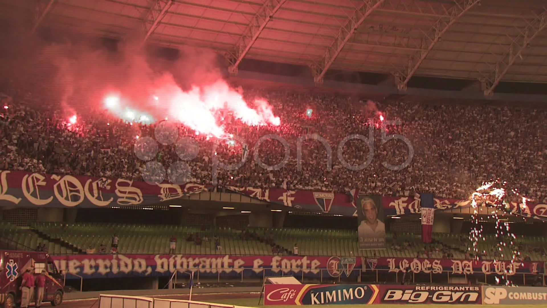 Soccer Fans Starting A Fire In The Stand Stock Video Pond5