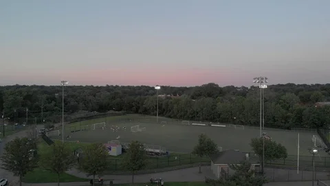 Soccer Field Aerial 스톡 동영상 111403199