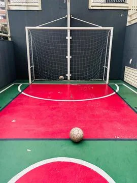 Soccer Field with Ball Stock Photos