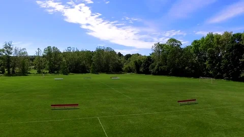 Soccer Field Bench Backup Video stock 78210732