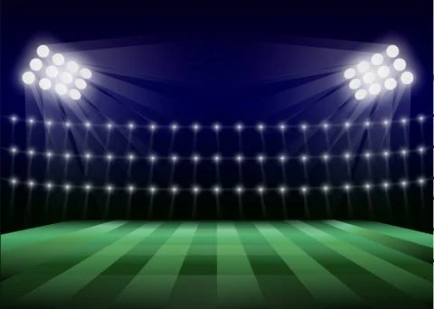 Soccer field concept background, realistic style Stock Illustration