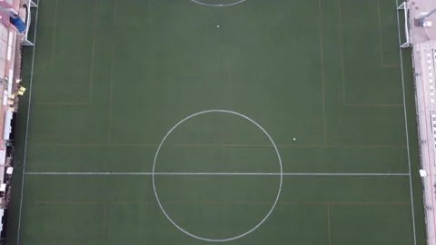 Soccer field from drone view Stock Footage 152793198