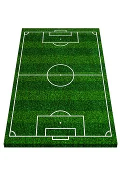 Soccer field elements view,Green grass football field of artificial grass bac Stock Photos