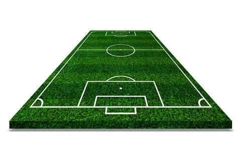 Soccer field elements view,Green grass football field of artificial grass bac Stock Photos