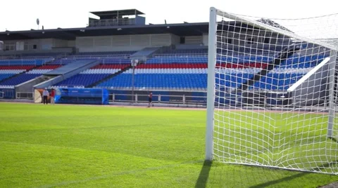Soccer field, goal Stock Footage 65147490