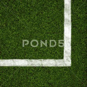 Soccer field grass on the green corner Stock Illustration