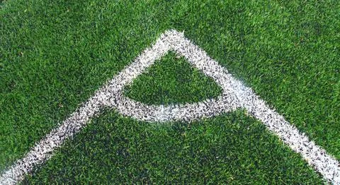 Soccer field grass 스톡 사진