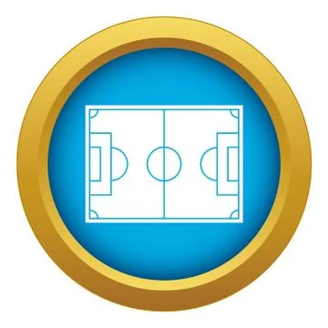 Soccer field icon blue vector isolated Stock Illustration