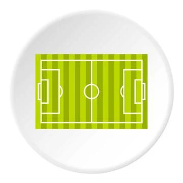 Soccer field icon circle 스톡 일러스트
