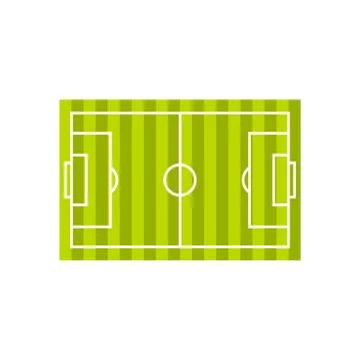 Soccer field icon, flat style Stock Illustration