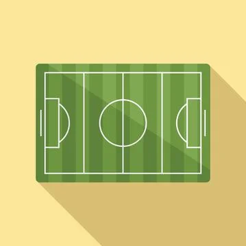 Soccer field icon flat vector. Stadium pitch Illustrazione stock
