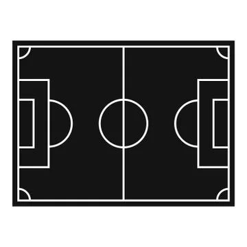 Soccer field icon, simple style Stock Illustration