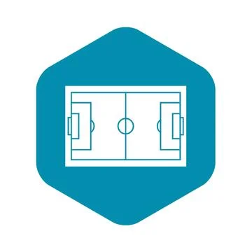 Soccer field icon in simple style Illustrazione stock