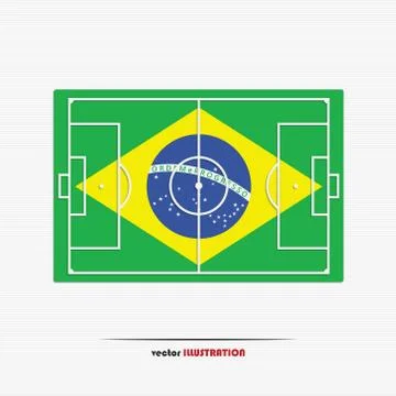Soccer field Stock Illustration