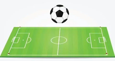 Soccer field Stock Illustration
