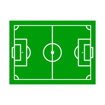 Soccer field layout flat icon Stock Illustration