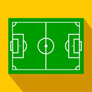 Soccer field layout flat icon Stock Illustration