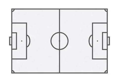 Soccer field lines on white background. Stock Illustration