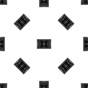 Soccer field pattern seamless black Stock Illustration