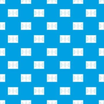 Soccer field pattern seamless blue Stock Illustration
