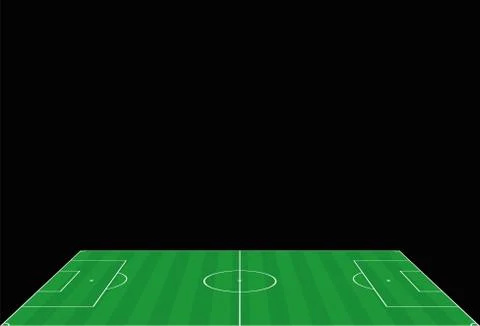 Soccer Field Perspective View From The Side Stock-Illustration