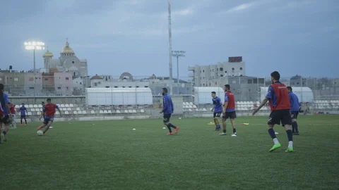 Soccer Field Sakhnin Stock Footage 102178853