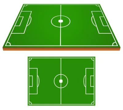 Soccer field set Stock Illustration