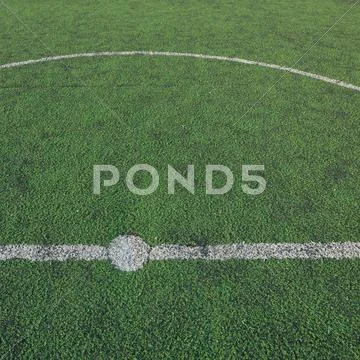 Soccer field stadium on the green grass, sport game background for design Stock Photos