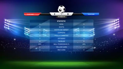 Soccer field with stadium with programs chart 002 스톡 일러스트