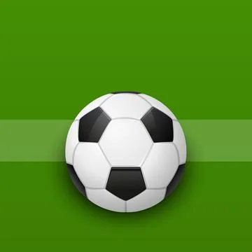 Soccer Field Top View Vector Illustration. Green Football Pitch Layout with Illustrazione stock