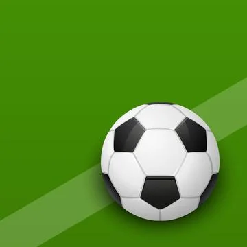 Soccer Field Top View Vector Illustration. Green Football Pitch Layout with Stock Illustration