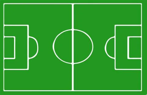 Soccer field vector on white background Stock Illustration