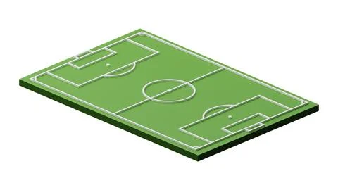 A soccer field with a white background Stock Illustration