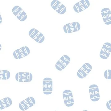 Soccer field win glyph vector seamless pattern Stock Illustration