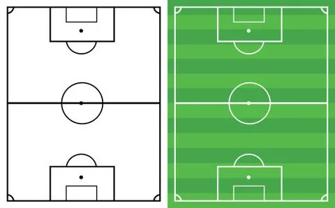 Soccer fields 库存插图