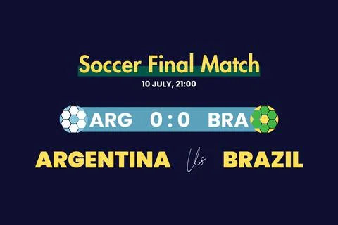 Soccer Final Match Scoreboard Stock Illustration
