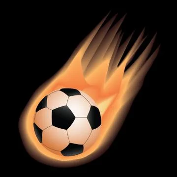 Soccer-fire Stock Illustration