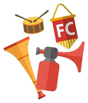 Soccer Flat Icon Set Stock Illustration