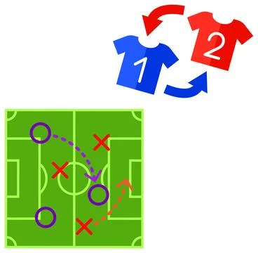 Soccer Flat Icon Set 스톡 일러스트