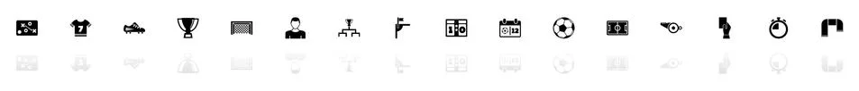 Soccer - Flat Vector Icons Stock Illustration