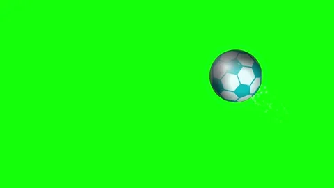 Soccer Flying with Ball - Chroma Key Green Screen Footage Video stock 336958886